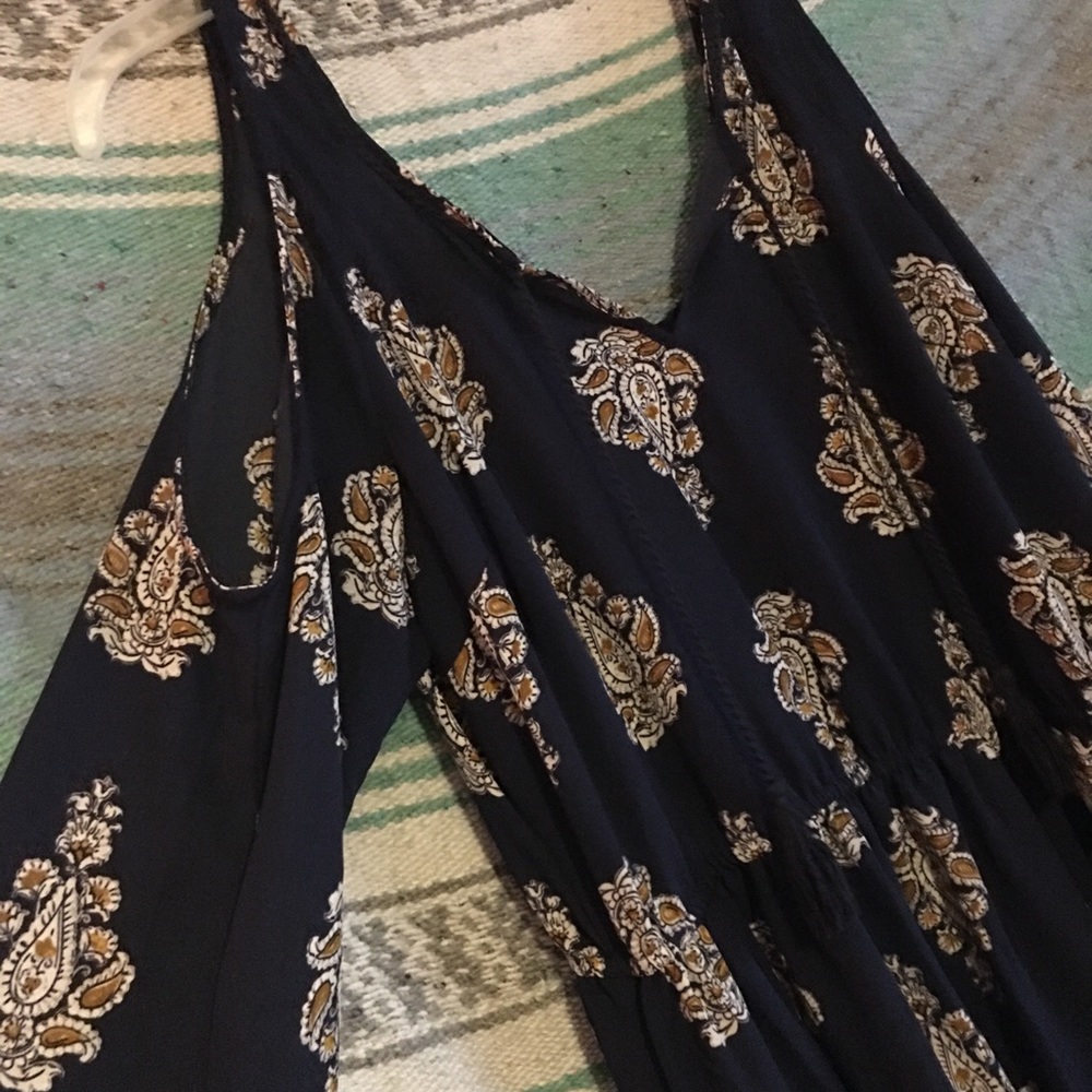 Open Shoulder Patterned Dress